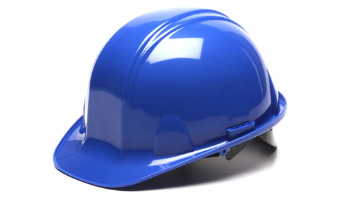 [HP14060] Hard Hat, Standard Shell 4 Pt - Snap Lock Suspension - Blue
