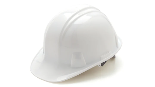 [HP16010] Hard Hat, Standard Shell 6 Pt- Snap Lock Suspension - White