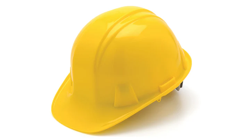 [HP14130] Hard Hat, Standard Shell 4 Pt Ratchet Suspension - Yellow