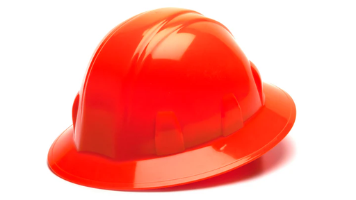 [HP24141] Hard hat, Full Brim 4 Pt Ratchet Suspension - Hi Vis Orange
