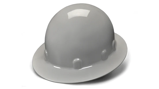 [HPS24112] Hard Hat, Sleek Shell Full Brim  4 Pt Ratchet Suspension  - Gray
