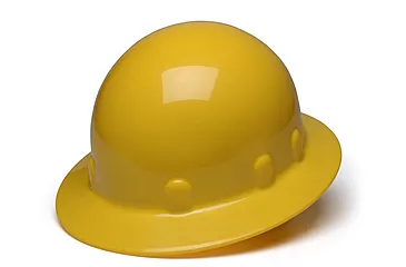 [HPS24130] Hard Hat, Sleek Shell Full Brim  4 Pt Ratchet Suspension  - Yellow