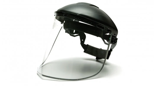 [S1040] Face Shield, Aluminum Bound Polycarbonate Shield - ANSI Z87+ - Clear