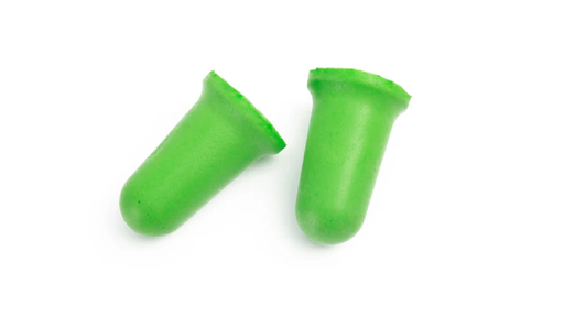 [DP1200] Earplugs - Bell Shaped Plug - uncorded - Polybag with dispenser- 200 pair/box - Green