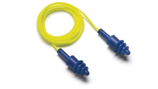 [RPD2001] Earplugs - Yellow corded reusable metal detectable blue earplugs -100 pair/box - Blue