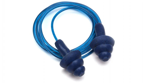 [RPD3001] Earplugs - Blue corded reusable metal detectable blue earplugs - NRR24dB - 50 pair/box - Blue
