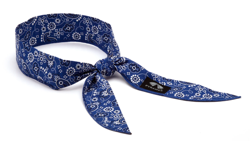 [CNB12PKB] Beaded cooling bandana - blue paisley