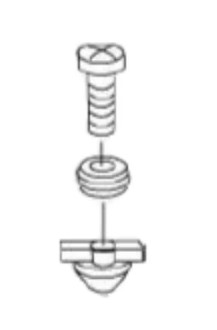 [PR02065SP] Neck Cape Fastener Kit (12 Each Screws, Fastener Studs And Washers And Nut) Plastic