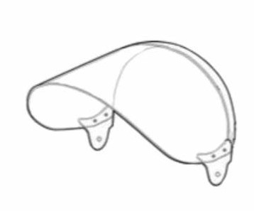 [PR02104SP] 4 Pk - Visor Assembly (Inner Clear) For Use Under Welding Shield