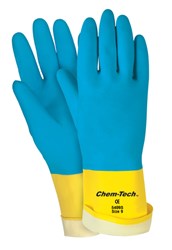 Chem-Tech Neoprene Over Latex Gloves, Straight Cuff