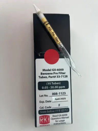 [33-7128] Benzene pre-filter tube, GX-6000, box of 10 tubes