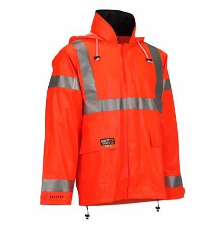 [J44129.XL] Eclipse, Jkt, Hd, Fl Orng Red SIZE XL