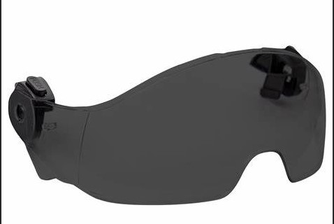 [251-HP1491G] TRAVERSE EYE SHIELD W QUICK RELEASE SYSTEM, ANTI-SCRATCH AND ANTI-FOG PROTECTION - Smoke - OS