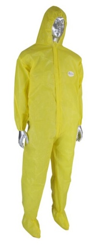 [3679B/2XL] POSIWEAR, UB PLUS, YELLOW COVERALL, HOOD/BOOT, ELASTIC WRIST/ANKLE - Yellow - 2XL