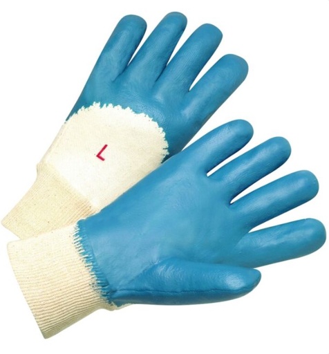 [4060/L] WEST CHESTER, LIGHTWEIGHT NITRILE COATED, JERSEY KNIT WRIST GLOVE - Natural - L