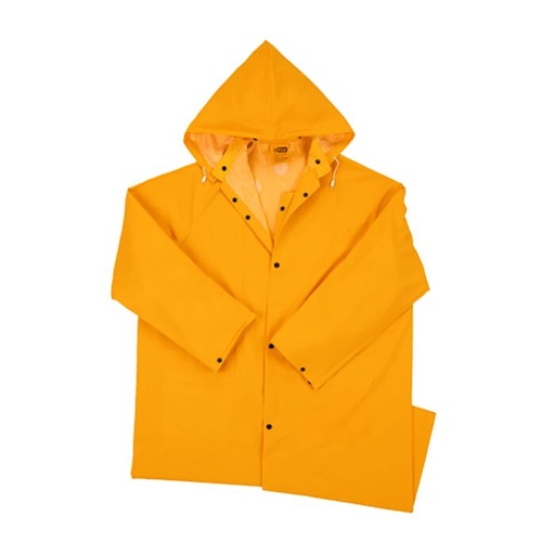 [4148/XXL] WEST CHESTER, 35MM PVC/POLY 48" RAINCOAT, CORDUROY COLLAR, YELLOW YELLOW - Yellow - 2XL