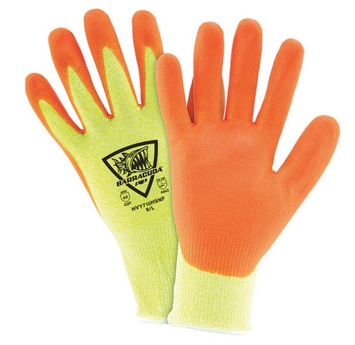 [HVY710HSNF/XL] POSIGRIP HI-VIS YELLOW HPPE, ORANGE FOAM NITRILE PALM - Hi-Vis Yellow - XL