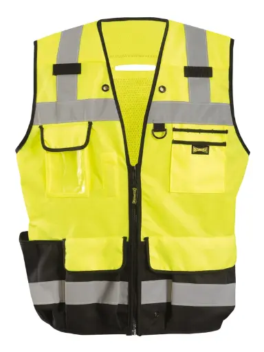 Heavy Duty Black Bottom Surveyor Vest