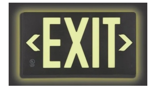 [7042100B] *OBS*

GLOBRITE ECOEXIT SIGN 100 FEET,DOUBLE FACE W/BRACKET, GREEN 8.75X15.375