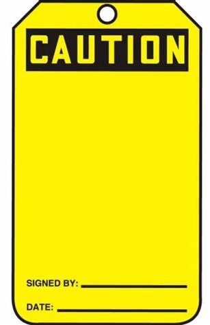 [MGT200CTP] OSHA Caution Safety Tags: Blank Yellow