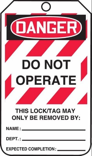 [MLT406CTP] OSHA Danger Lockout Tag: Do Not Operate