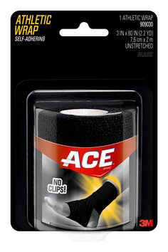 [7100286572] 909030 - ACE™ Brand Black Athletic Wrap 909030, 3 in x 5 yd (76.2 mm x 4.57 m)