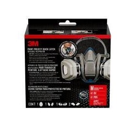 [7100313555] 6502QLP1-C-M - 3M™ Paint Project Quick Latch Reusable Respirator 6502QLP1-C-M, OV/P95, Medium, 1 Fpc, 1pr 6001 Cts, 2pr 5P71 Ftrs, 1pr 501 R