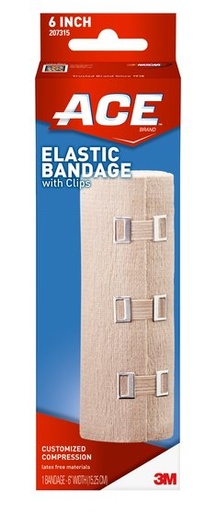 [7010311664] 207315 - ACE™ Brand Elastic Bandage w/clips 207315, 6 in