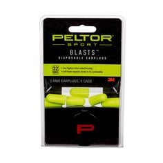 [7010312971] 97080-10C - Peltor™ Sport Blasts™ Disposable Earplugs 97080-10C, 3 Pair Pack, Neon
Yellow