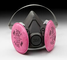 [7000126164] 6391 - 3M™ Half Facepiece Respirator Assembly 6391/07003(AAD), Large, with 3M™
Particulate Filters 2091/07000(AAD), P100 24 EA/Case