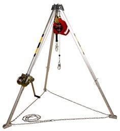 [7012286255] AA805AG1 - 3M™ Protecta® Confined Space Aluminum Tripod with Winch/SRL/Harness AA805AG, 8 ft High, 50 ft and 50 ft Galvanized Cable