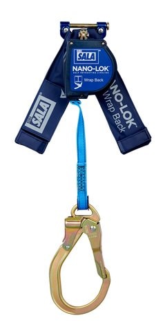 [7012818762] 3M™ DBI-SALA® Nano-Lok™ Self-Retracting Lifeline with Quick Connect 3100620, Web, Wrap Back Steel Rebar Lock Hook, 8 ft 