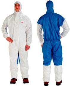 [7100217011] 4535-M - 3M™ Protective Coverall 4535, White & Blue Type 5/6, Medium, 20 ea/Case
