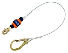 [7100237570] 1246261 - 3M™ DBI-SALA® EZ-Stop™ Leading Edge Cable Shock-Absorbing Lanyard 1246261, Orange, 6 ft