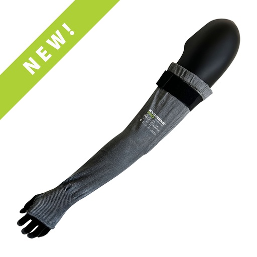 [00-803TVC] 18'' 18g Gray Kyorene Pro® Sleeve With Thumbhole, V slot and Elastic Velcro, ANSI A6