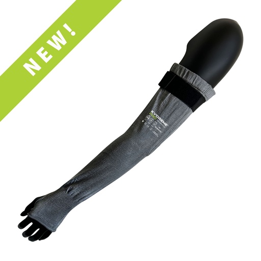 [00-804TVC] 18'' 18g Gray Kyorene Pro® Sleeve With Thumbhole, V slot and Elastic Velcro, ANSI A9