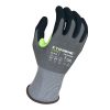 [00-810HT-XL] 18g Glove Gray Kyorene Pro® Liner With Black HCT® Micro Foam Nitrile Palm Coating,  Hi Vis Thumb Croth Reinforcement, Touch Screen, Hang Tag