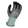 [00-841-L] 18g Glove Gray Kyorene Pro® Liner With Black HCT® Micro Foam Nitrile Palm Coating With Dots, Thumbcrotch Reinforcement, Touch Screen, ANSI A4