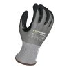 [00-870-XS] 18g Glove Gray Kyorene Pro® Liner With Black HCT® Micro Foam Nitrile Palm Coating, Thumbcrotch Reinforcement, Touch Screen, ANSI A7