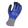 [00-005-2X] 15g Glove Gray Kyorene® Liner With Blue Nitrile Full Coating And Black HCT® Micro Foam Nitrile Palm Coating
