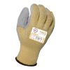 [01-006-M] Glove 10g 100% Yellow Taeki5® Liner With Sewn On Leather Palm, Reinforced Thumb Crotch And Fully Wrapped Leather Thumb, ANSI A4