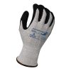 [02-023HT-XS] Glove 13g "Hammer Head 3" Salt & Pepper HDPE Liner Black Micro Foam Nitrile Palm Coating, ANSI A3, Hang Tagged