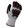 [02-040-S] 13g Glove Salt And Pepper HDPE Liner With Black Micro Foam Nitrile Palm Coating, Padded Palm And Back Of Hand TPV, ANSI A4