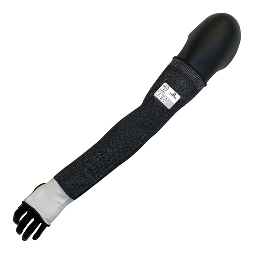 [02-061T] 20" Black HDPE Sleeve With Thumb Hole, ANSI A3