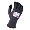 [04-001HT-M] 15g Glove ExtraFlex® Gray Nylon Liner With Black HCT® Micro Foam Nitrile Palm Coating, Hang Tagged     