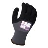 [04-005-XS] 15g Glove ExtraFlex® Gray Nylon Liner With Black HCT® Micro Foam Nitrile Palm And 3/4 Coating With Dots