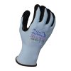 [04-300V-M] 13g Glove ExtraFlex® Cut Resistant Light Blue Engineered Liner With Black HCT® Micro Foam Nitrile Palm Coating And Nitrile Reinforced Thumb Crotch, ANSI A3, Vend Packed