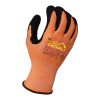 [04-400MTN-M] 13g Glove ExtraFlex® Cut Resistant Orange Engineered Liner With Black HCT® Micro Foam Nitrile Palm Coating And Nitrile Reinforced Thumb Crotch, ANSI A4