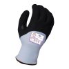 [04-312-S] 13g Glove ExtraFlex® Cut Resistant Light Blue Engineered Liner With 7g Poly-Acrylic Lining, Black Nitrile Micro Foam HCT® Palm Coating, Nitrile Reinforced Thumb Crotch And 3/4 Fingertip Coating, ANSI A4