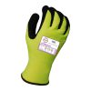 [04-321-M] 13g Glove ExtraFlex® Cut Resistant Hi-Vis Yellow Engineered Liner With 7g Poly-Acrylic Lining, Black Nitrile Micro Foam HCT® Palm Coating And Nitrile Reinforced Thumb Crotch, ANSI A4